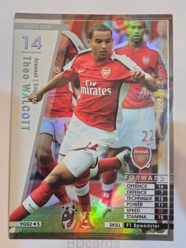 2008-09 Panini WCCF Theo Walcott Arsenal Londyn /A