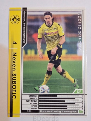 2011-12 Panini WCCF Neven Subitić Borussia Dortmund /A