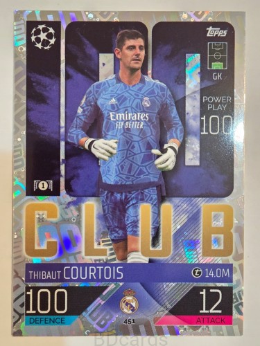 2022-23 Topps Match Attax Thibaut Courtois Real Madryt 100 Club /A