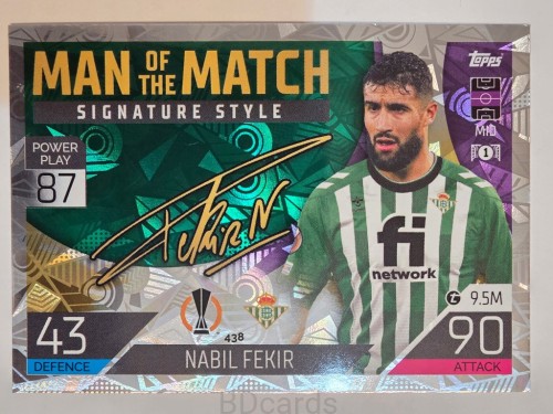 2022-23 Topps Match Attax Nabil Fekir Real Betis Signature Style /A