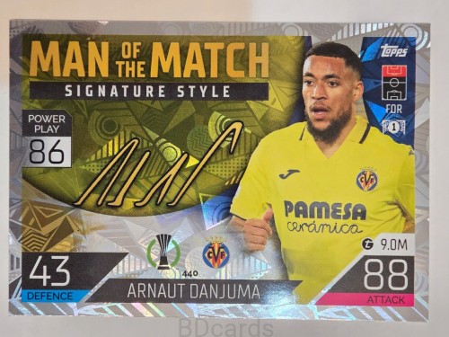 2022-23 Topps Match Attax Arnaut Danjuma Villarreal Signature Style /A