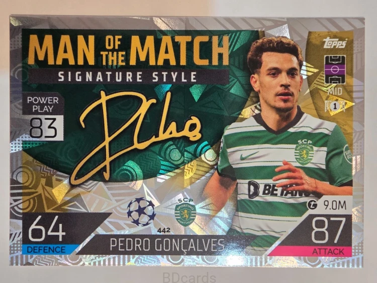 2022-23 Topps Match Attax Pedro Goncalves Sporting Signature Style /A