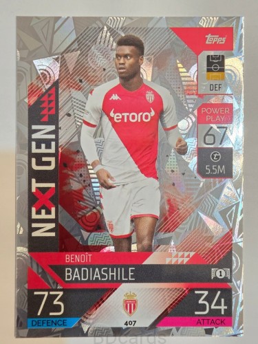2022-23 Topps Match Attax Benoit Badiashile As Monaco Next Gen /A