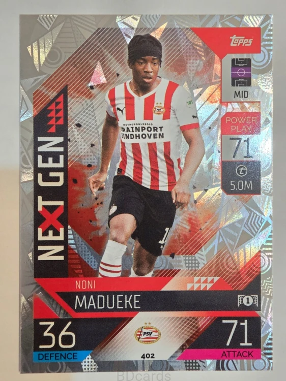 2022-23 Topps Match Attax Noni Madueke PSV Eindhoven Next Gen /A