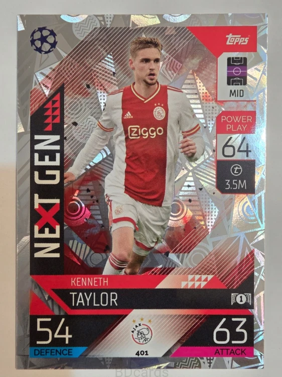 2022-23 Topps Match Attax Kenneth Taylor Ajax Next Gen /A