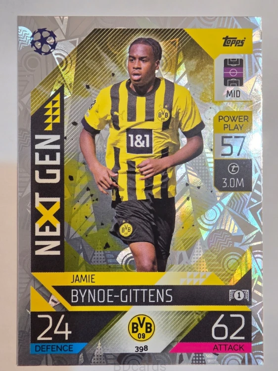2022-23 Topps Match Attax Gittens Borussia Dortmund Next Gen /A