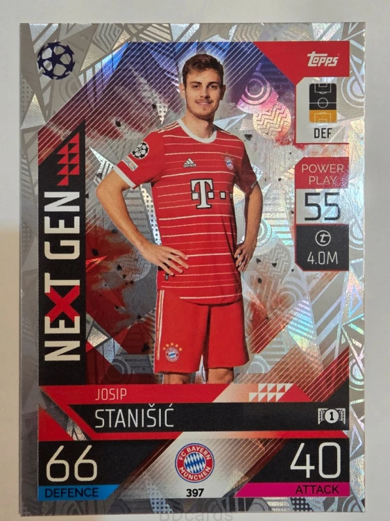 2022-23 Topps Match Attax Josip Stanisic Bayern Monachium Next Gen /A