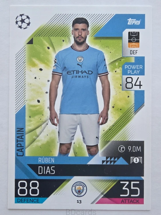 2022-23 Topps Match Attax Ruben Dias Manchester City /F