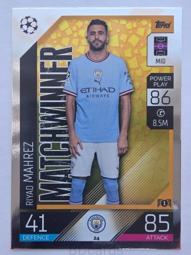2022-23 Topps Match Attax Riyad Mahrez Manchester City /F