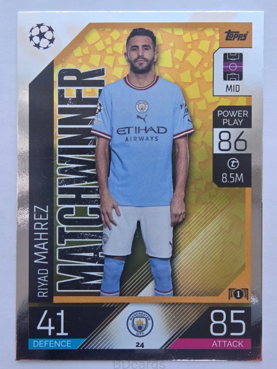 2022-23 Topps Match Attax Riyad Mahrez Manchester City /F