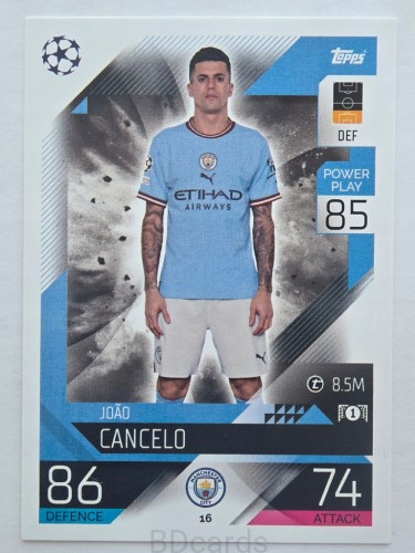 2022-23 Topps Match Attax Joao Cancelo Manchester City /F