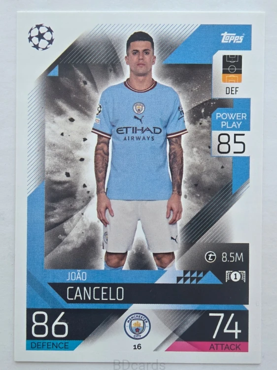 2022-23 Topps Match Attax Joao Cancelo Manchester City /F