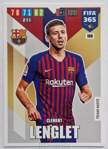 2019-20 Panini Fifa 365 Champions League Lenglet FC Barcelona /FR8