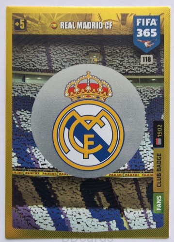 2019-20 PANINI Fifa 365 Champions League Logo Real Madryt /FR5