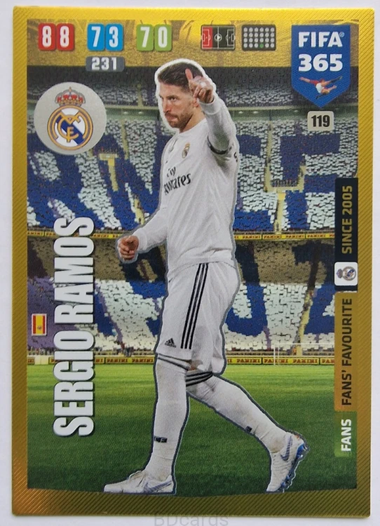 2019-20 Panini Fifa 365 Champions League Ramos Real Madryt /FR5