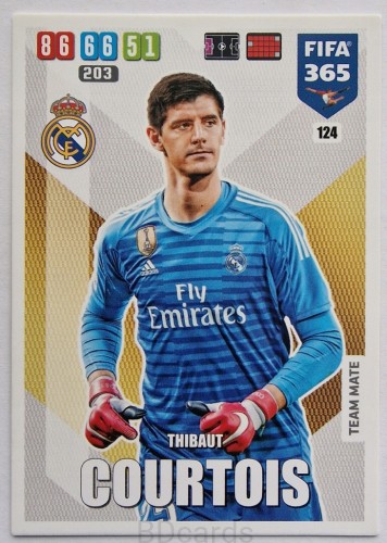 2019-20 Panini Fifa 365 Champions League Courtois Real Madryt /FR4
