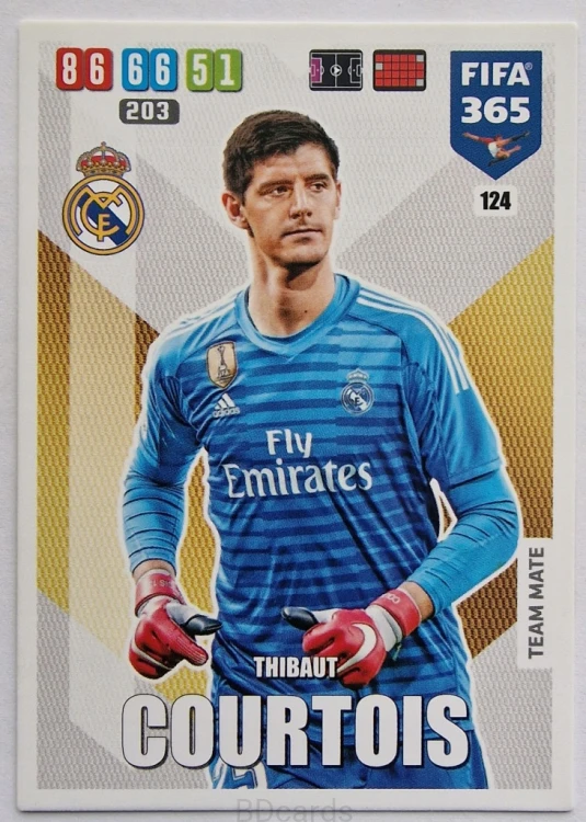 2019-20 Panini Fifa 365 Champions League Courtois Real Madryt /FR4