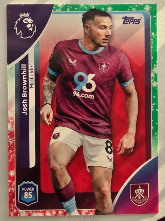 2025-26 Topps Premier League KA Josh Brownhill Burnley /NU30