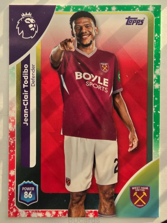 2025-26 Topps Premier League KA Jean-Clair Todibo West Ham /N1