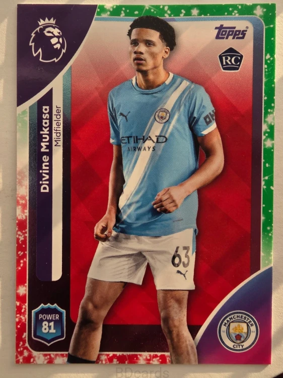 2025-26 Topps Premier League KA Divine Mukasa Manchester City /N2