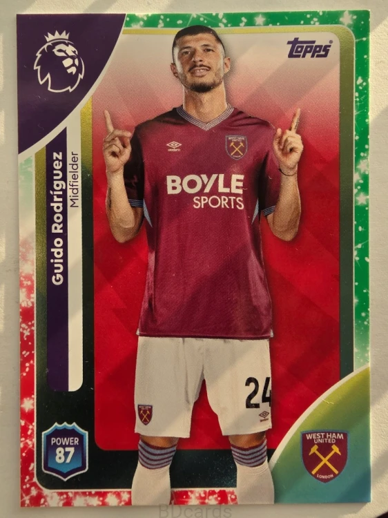 2025-26 Topps Premier League KA Guido Rodriguez West Ham United /N5