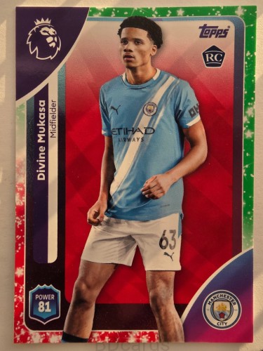 2025-26 Topps Premier League KA Diwine Mukasa Manchester City /O