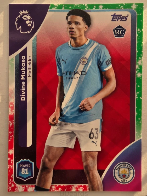 2025-26 Topps Premier League KA Diwine Mukasa Manchester City /O