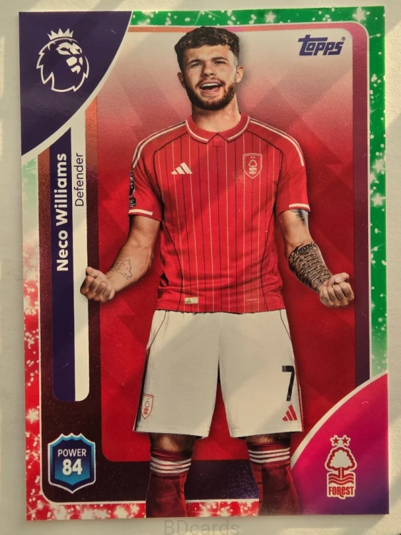 2025-26 Topps Premier League KA Neco Williams Nottingham Forest /O
