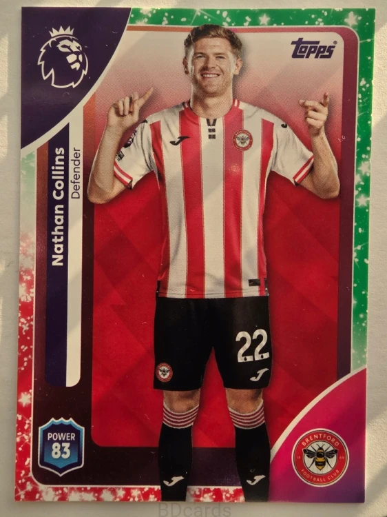 2025-26 Topps Premier League KA Nathan Collins Sheffield /O