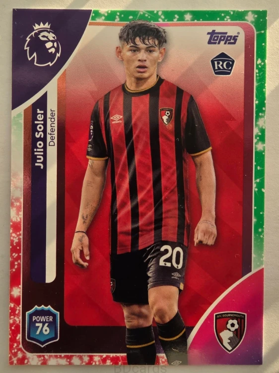 2025-26 Topps Premier League KA Julio Soler Bournemouth /O