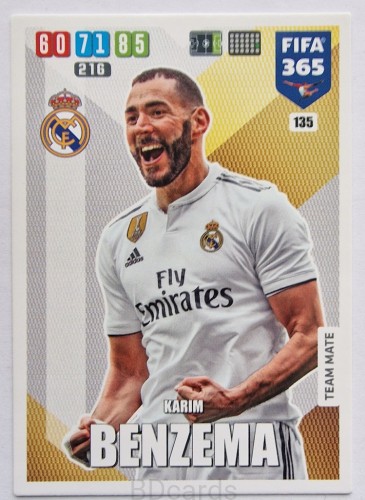 2019-20 Panini Fifa 365 Champions League Benzema Real Madryt /FR1