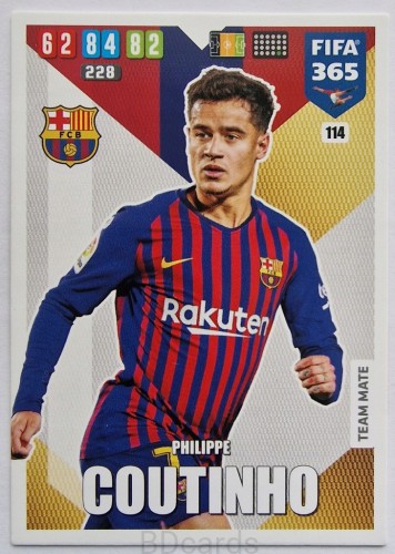 2019-20 Panini Fifa 365 Champions League Coutinho FC Barcelona /FR6
