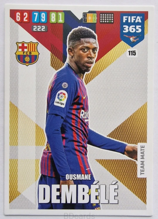 2019-20 Panini Fifa 365 Champions League Ousmane Dembele FC Barcelona /FR6