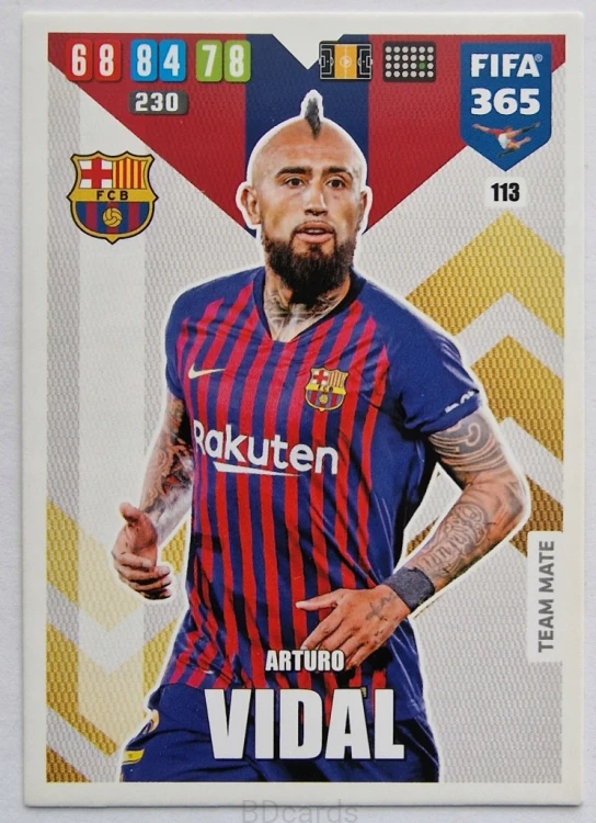 2019-20 Panini Fifa 365 Champions League Vidal FC Barcelona /FR7