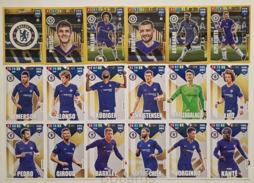 2019-20 Panini Fifa 365 18 Kart Chelsea Giroud Luiz Rudiger Kante /ZY