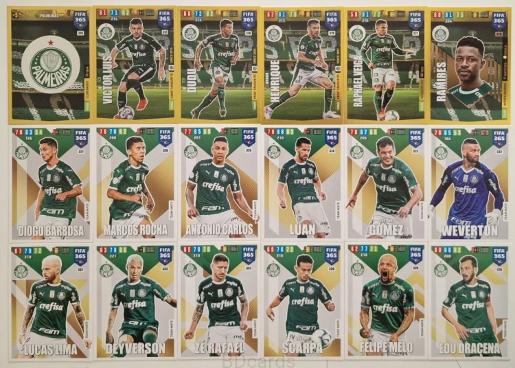 2019-20 Panini Fifa 365 18 Palmeiras Melo Dudu Gomez /ZY