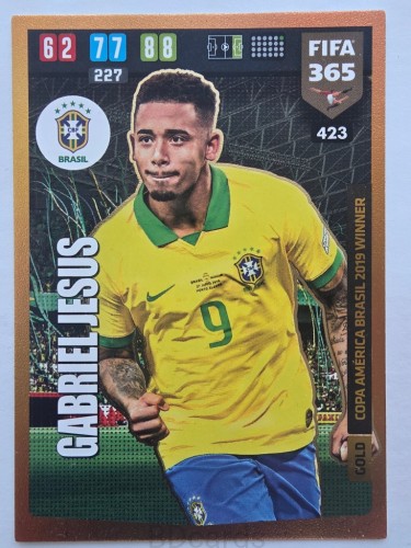 2019-20 Panini Fifa 365 Gabriel Jesus Brazylia Gold /F