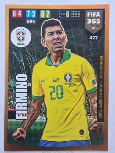 2019-20 Panini Fifa 365 Firmino Brazylia Gold /F