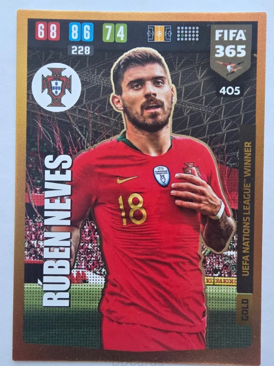 2019-20 Panini Fifa 365 Ruben Neves Portugalia Gold /F