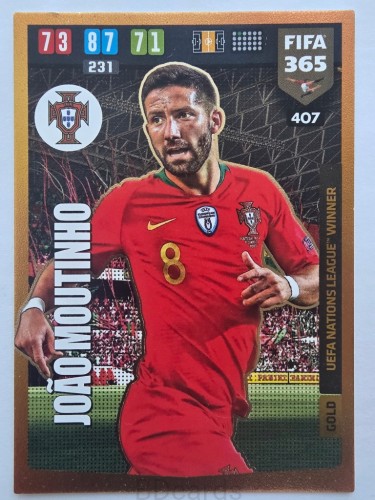 2019-20 Panini Fifa 365 Joao Moutinho Portugalia Gold /F