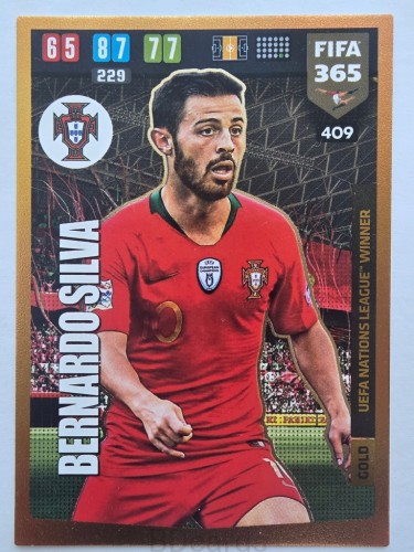 2019-20 Panini Fifa 365 Bernardo Silva Portugalia Gold /F