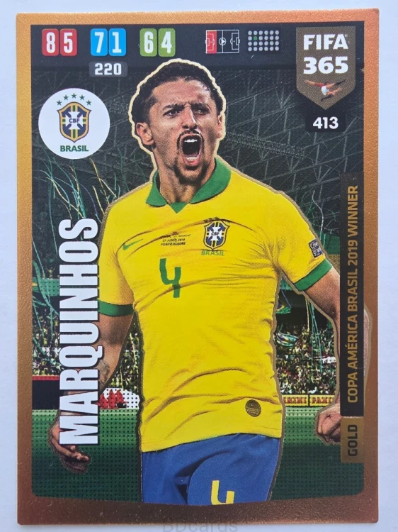 2019-20 Panini Fifa 365 Marquinhos Brazylia Gold /F