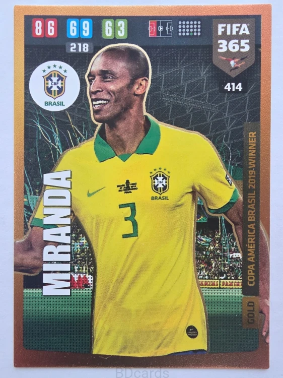 2019-20 Panini Fifa 365 Miranda Brazylia Gold /F