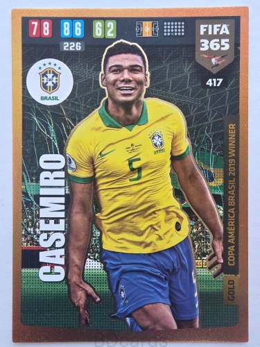 2019-20 Panini Fifa 365 Casemiro Brazylia Gold /F