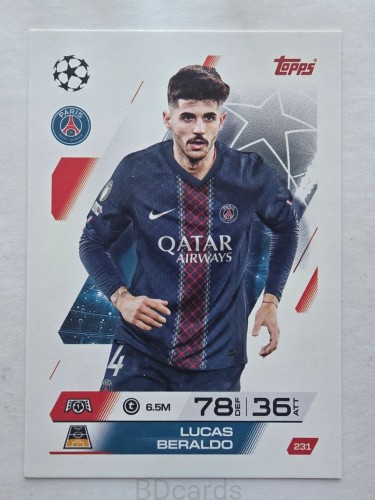 2025-26 Topps Match Attax Lucas Beraldo PSG /F