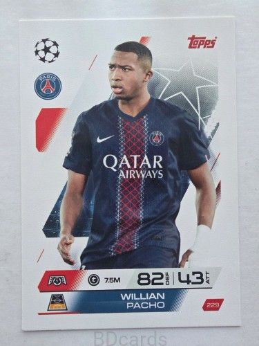 2025-26 Topps Match Attax Villian Pacho PSG /F