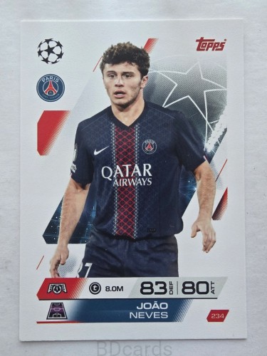 2025-26 Topps Match Attax Joao Neves PSG /F