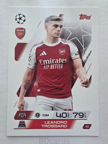 2025-26 Topps Match Attax Leandro Trossard Arsenal Londyn /F