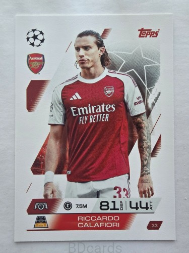 2025-26 Topps Match Attax Riccardo Calafiori Arsenal Londyn /F