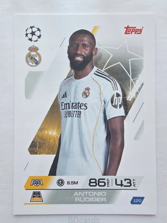 2025-26 Topps Match Attax Antonio Rudiger Real Madryt /F